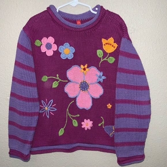 Hanna Andersson Pink and Purple Knit Sweater - Picture 2 of 6